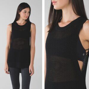 Lululemon Simply The Vest Primo Cotton Yarns In Black Size 4